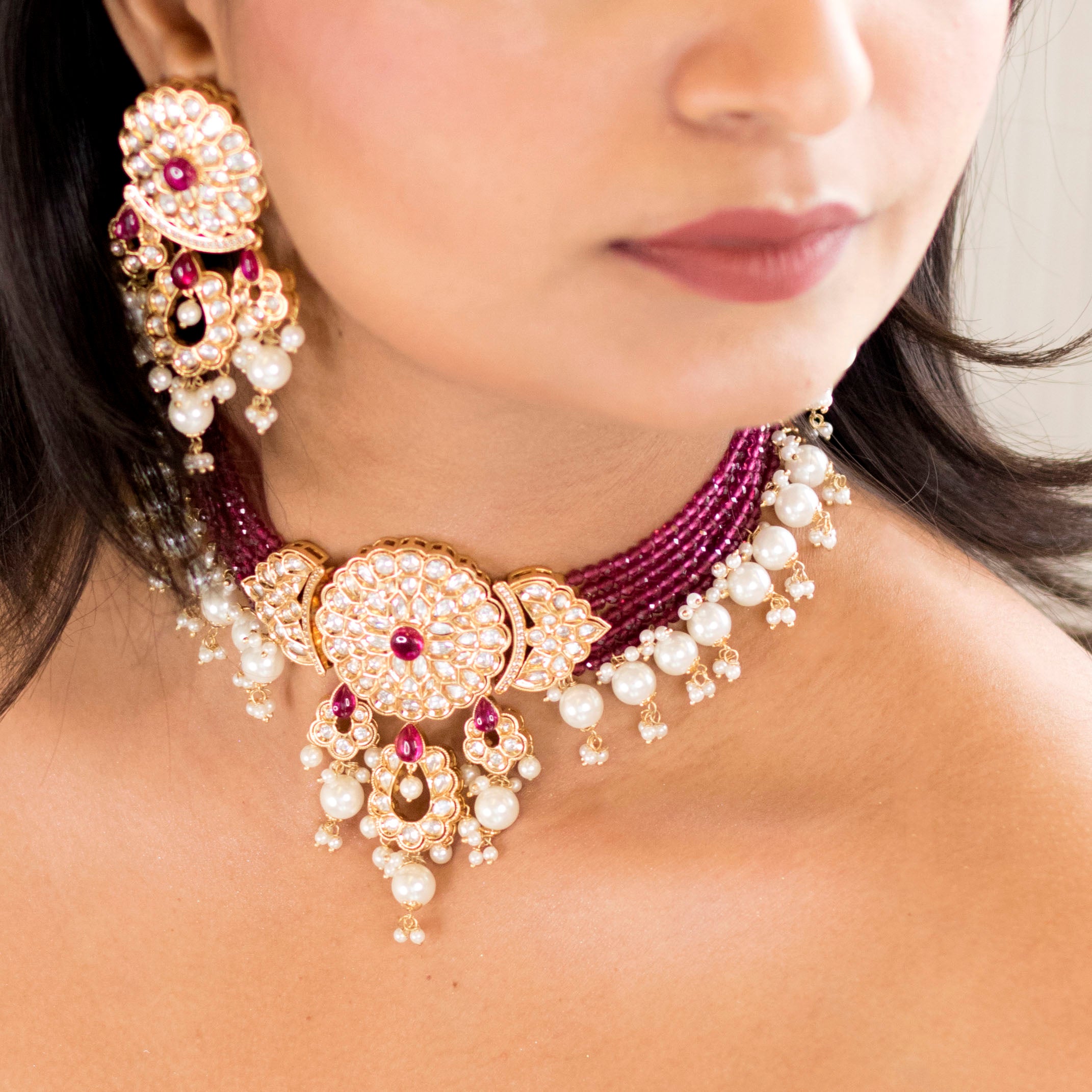 Banhi Ruby Choker Set