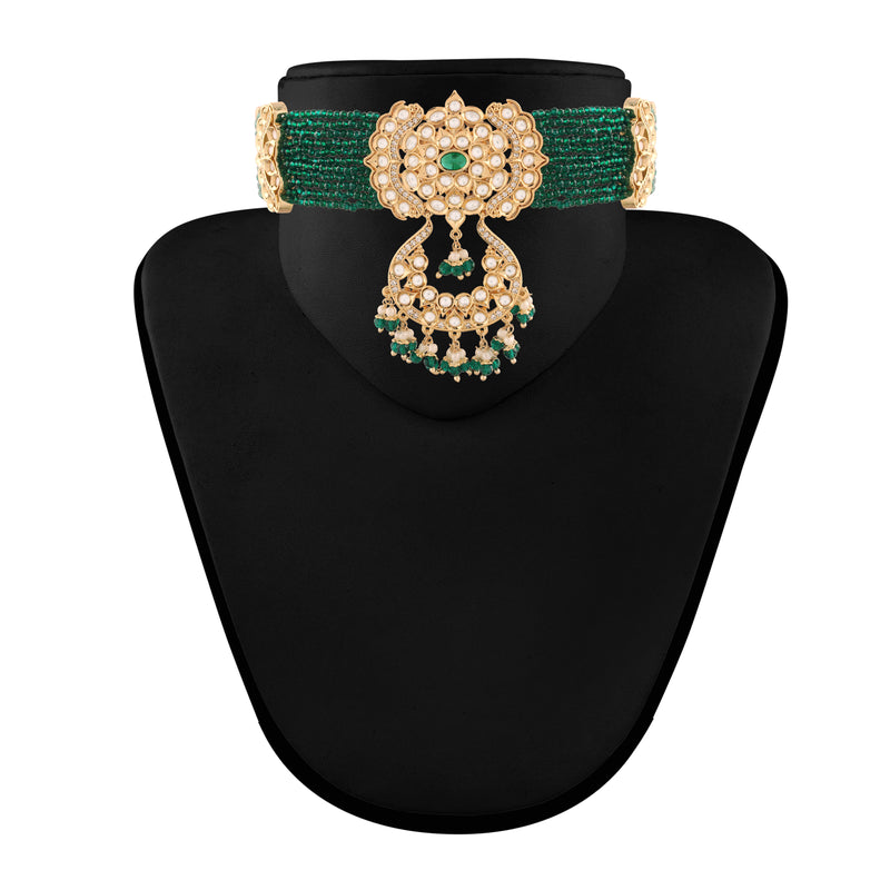 Inaya Green Choker Set