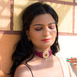 ' MRINALI ' Ruby Choker Set