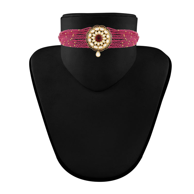 ' MRINALI ' Ruby Choker Set