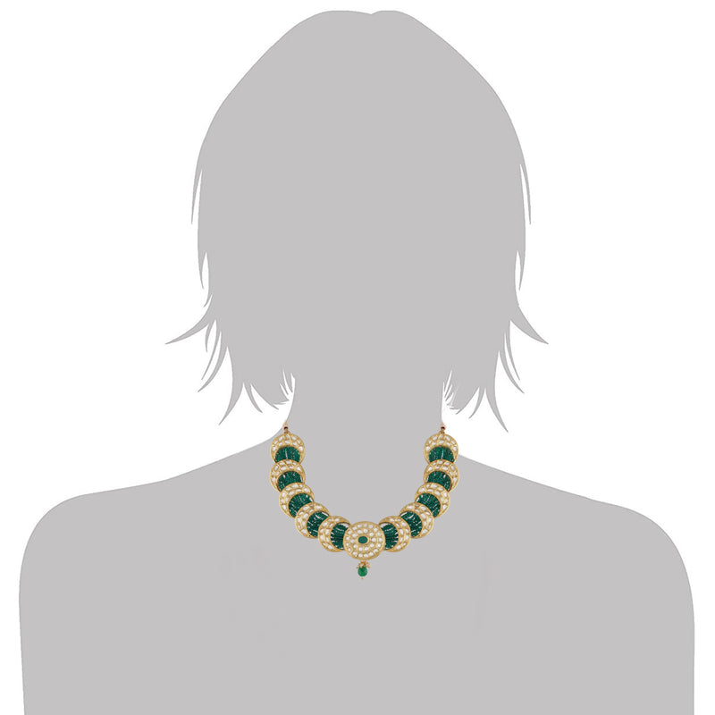 'ANAGHA ' Green Choker Set