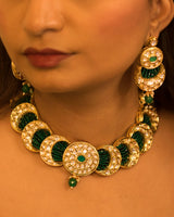 'ANAGHA ' Green Choker Set