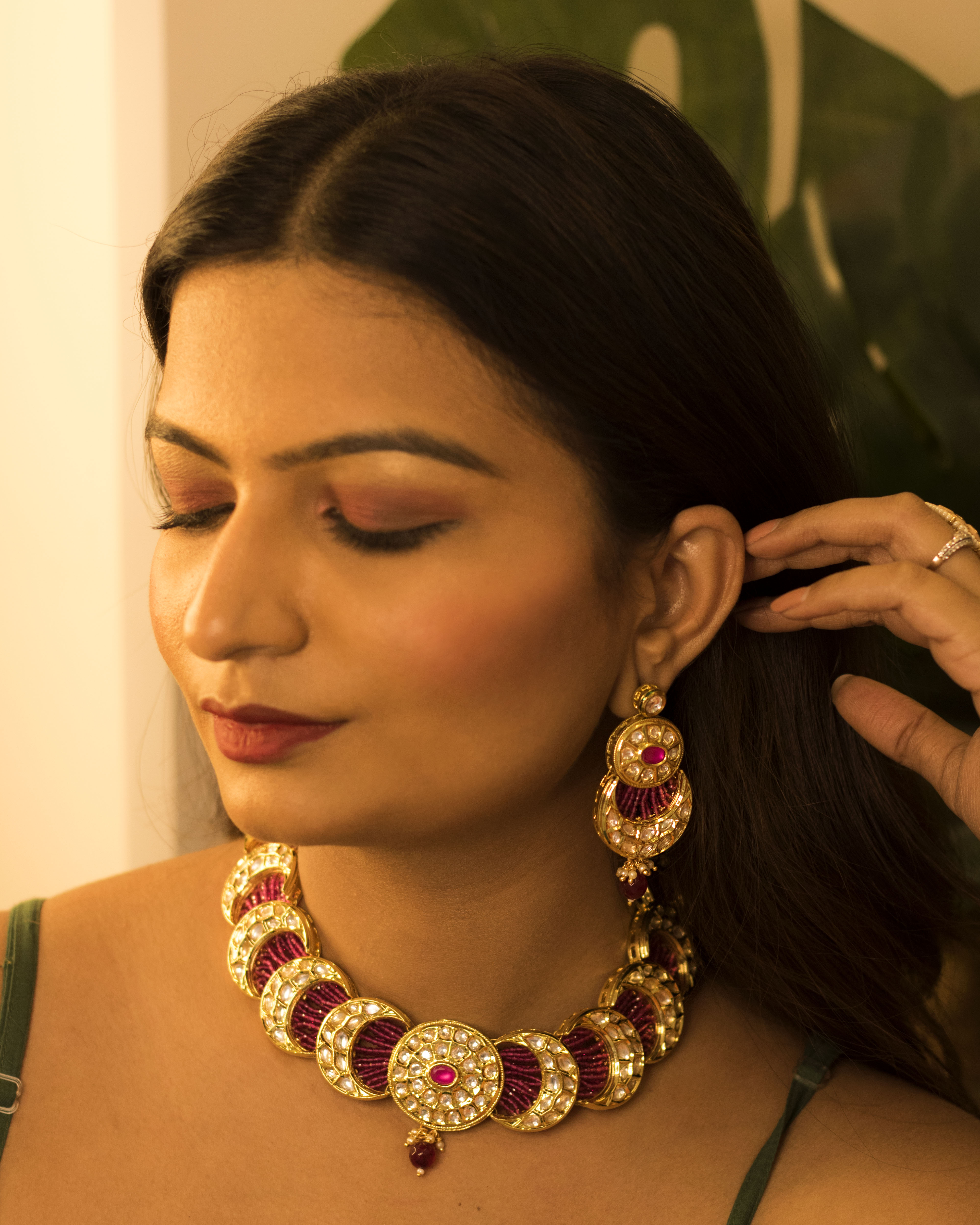 kundan , pearls , stones , choker set 