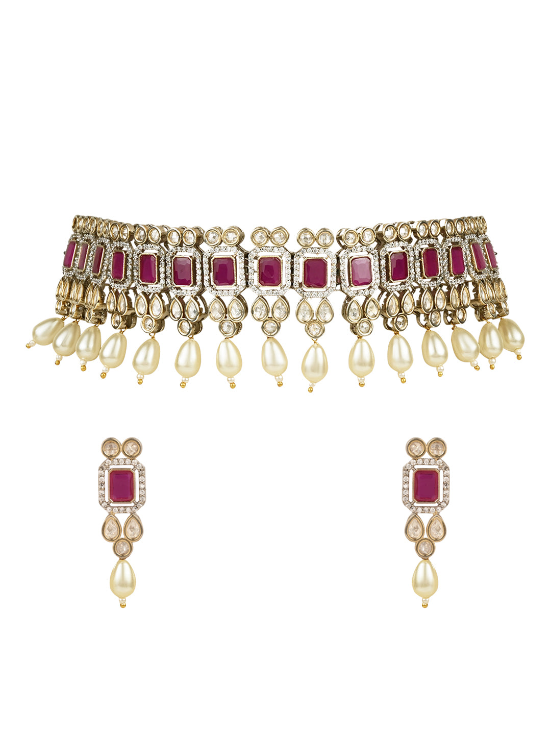Advisha Polki Kundan Neckpiece