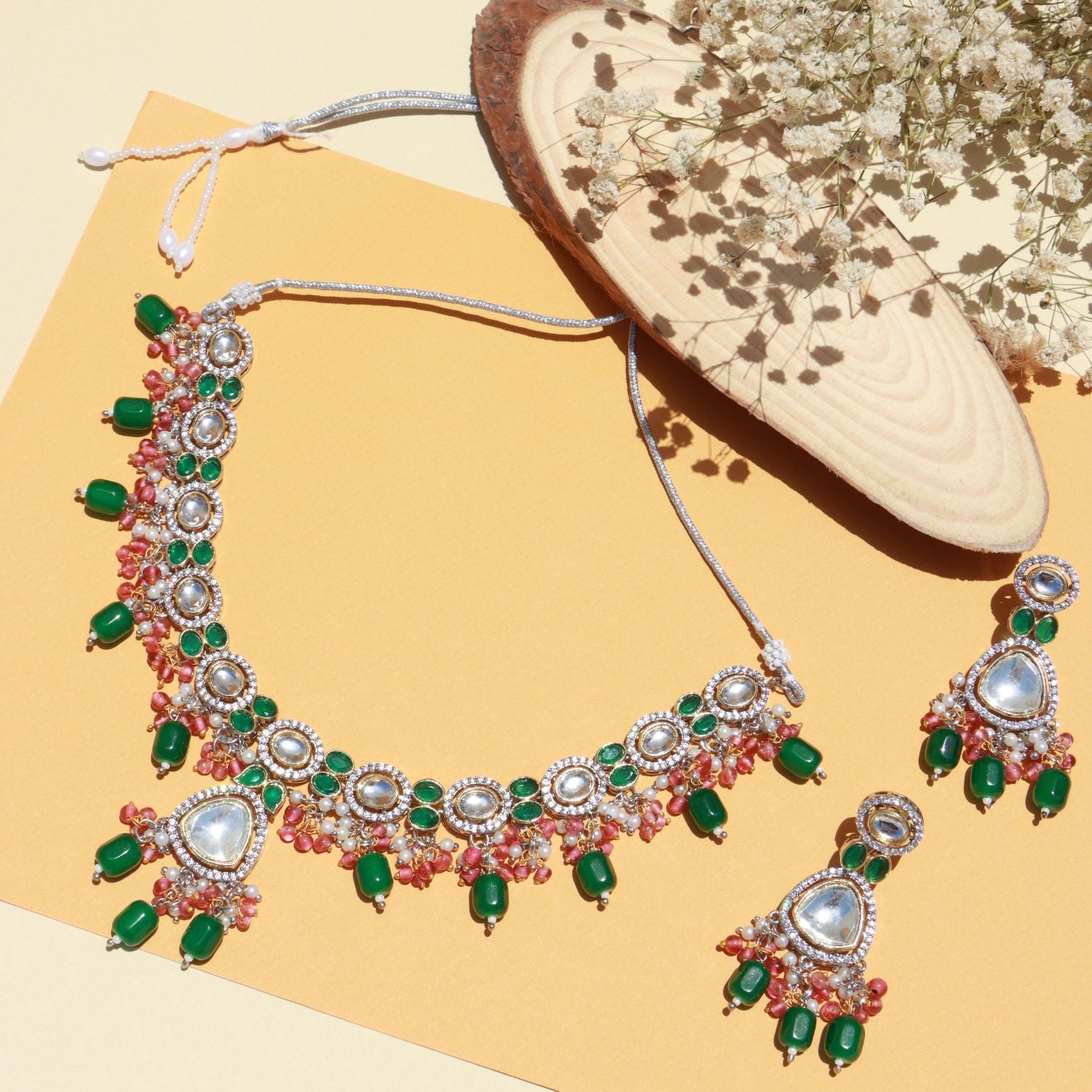 TASMIKA Polki Kundan Neckpiece