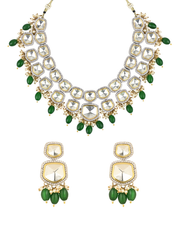 Taapsee Green Polki Kundan Neckpiece