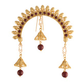 Gold Plated Traditional Maharastrian Jewellery Aambada Juda Pin Hair Brooch for Women (SM35M)