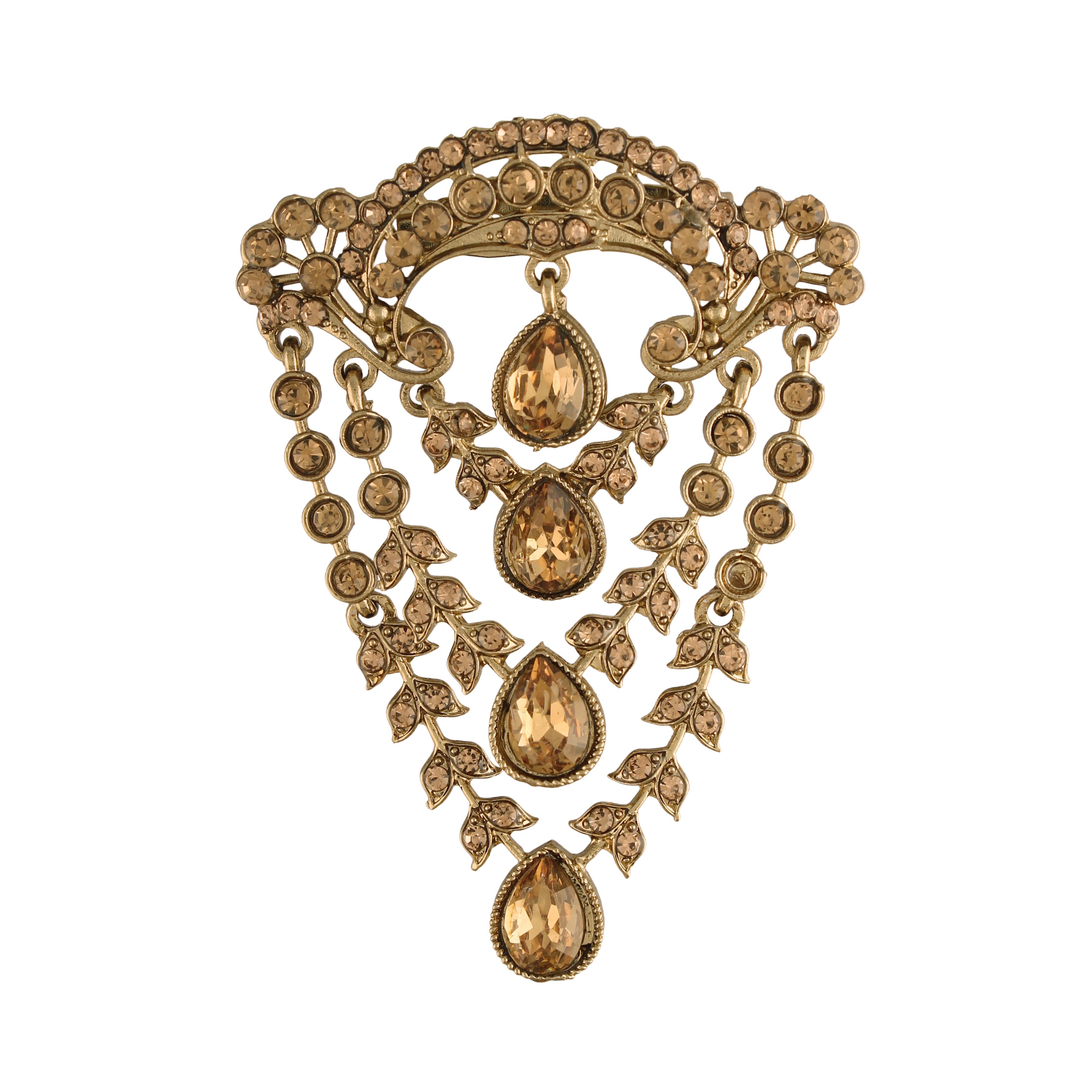 Stone Studded ,Pearls , kundan  Brooch for Mens 