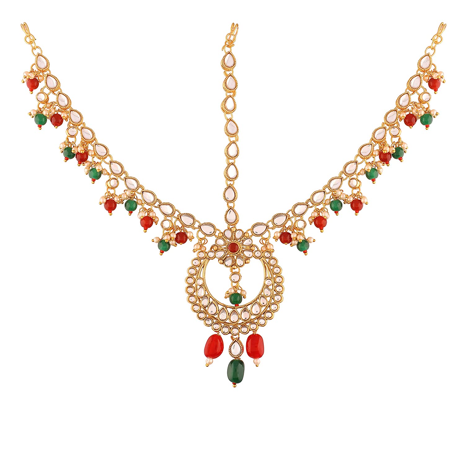 kundan , stones , pearls , mathapatti