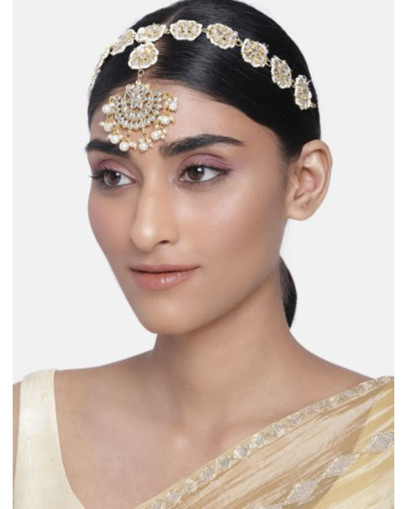 pearls , kundan , stones ,pearls , hair accessories