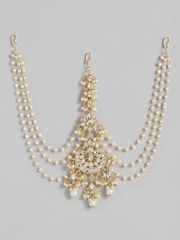 kundan , pearls , paranda