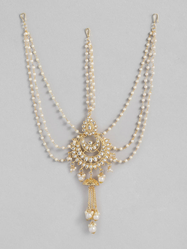 kundan , pearls , paranda