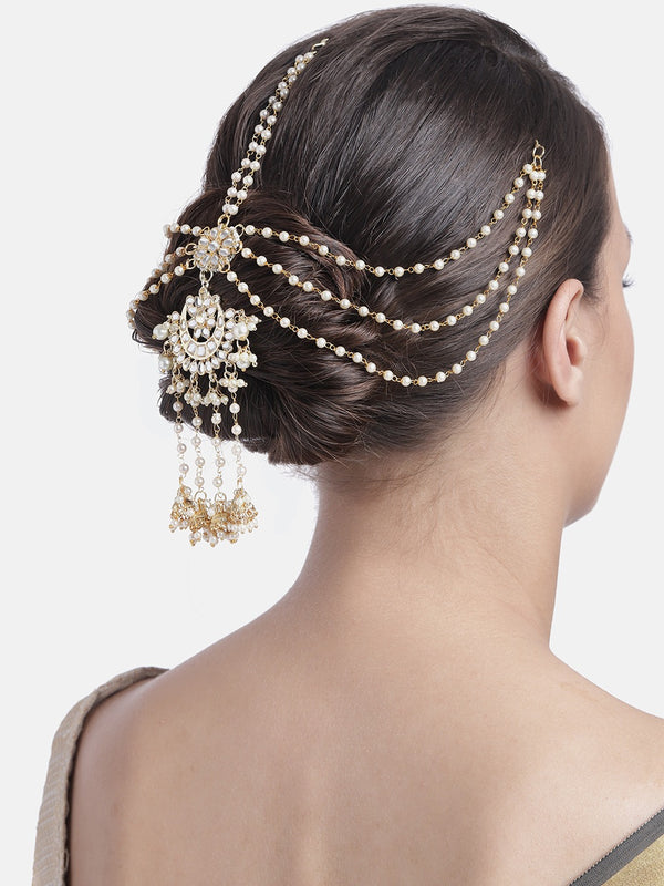 kundan , pearls , paranda