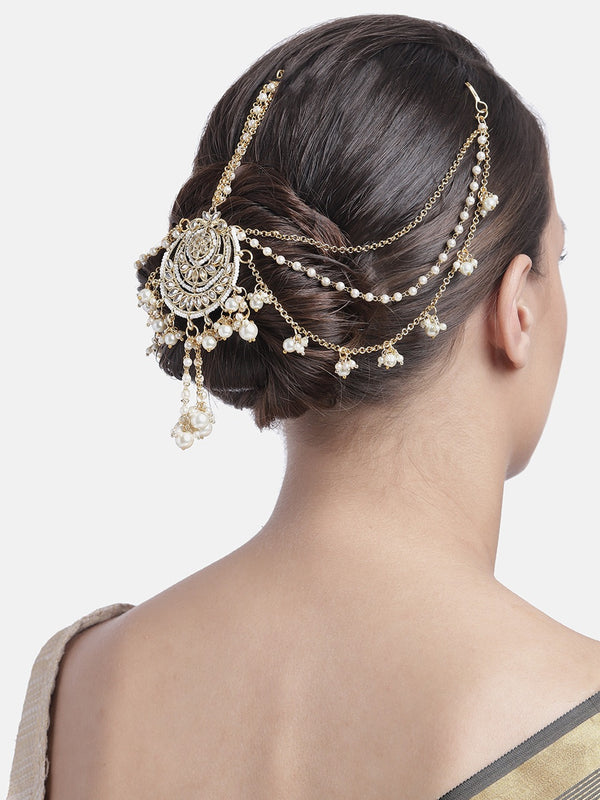 kundan , pearls , paranda