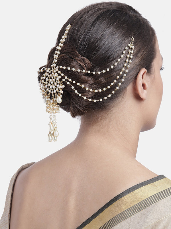 kundan , pearls , paranda