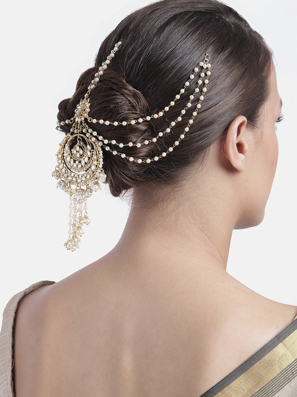 kundan , pearls , paranda