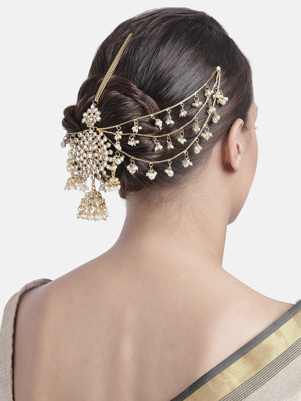 kundan , pearls , paranda