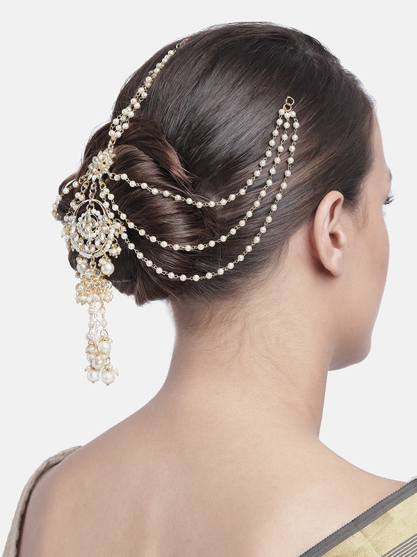 kundan , pearls , paranda