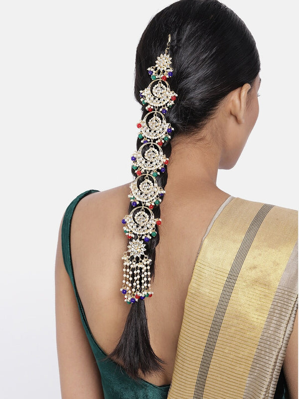 kundan , pearls , paranda