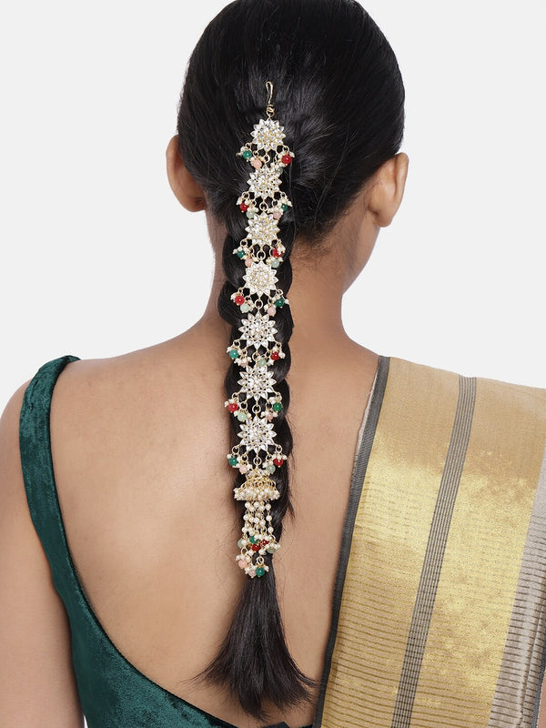 kundan , pearls , paranda