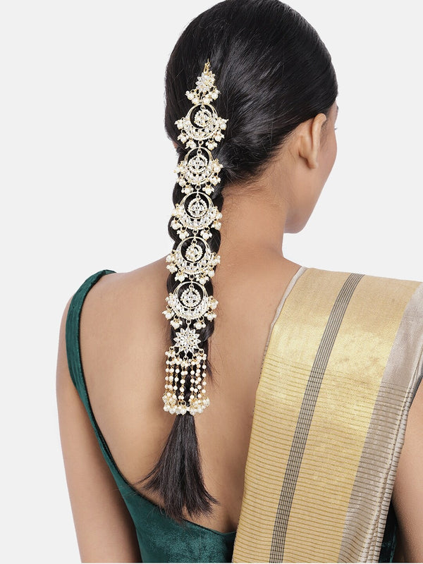 kundan , pearls , paranda