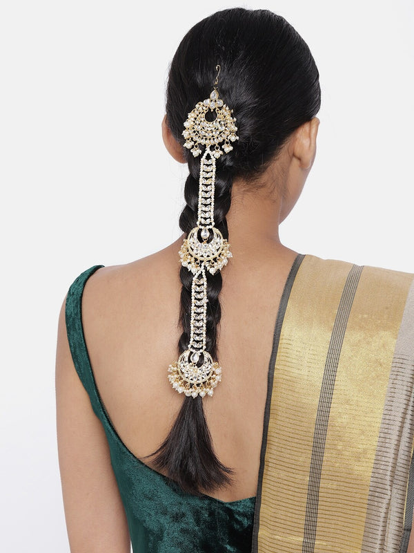 kundan , pearls , paranda