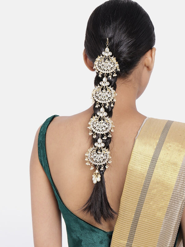 kundan , pearls , paranda