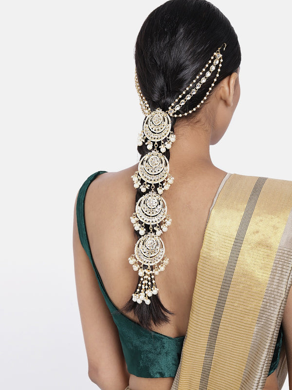 kundan , pearls , paranda