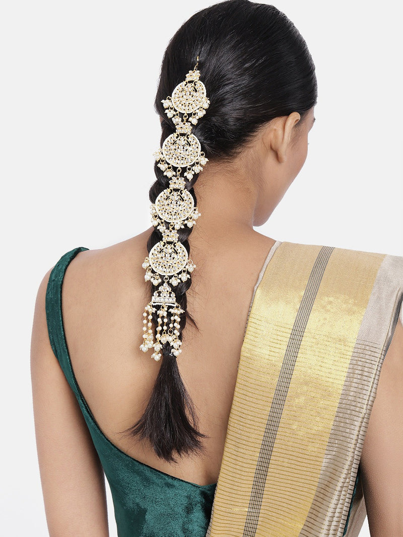 kundan , pearls , paranda