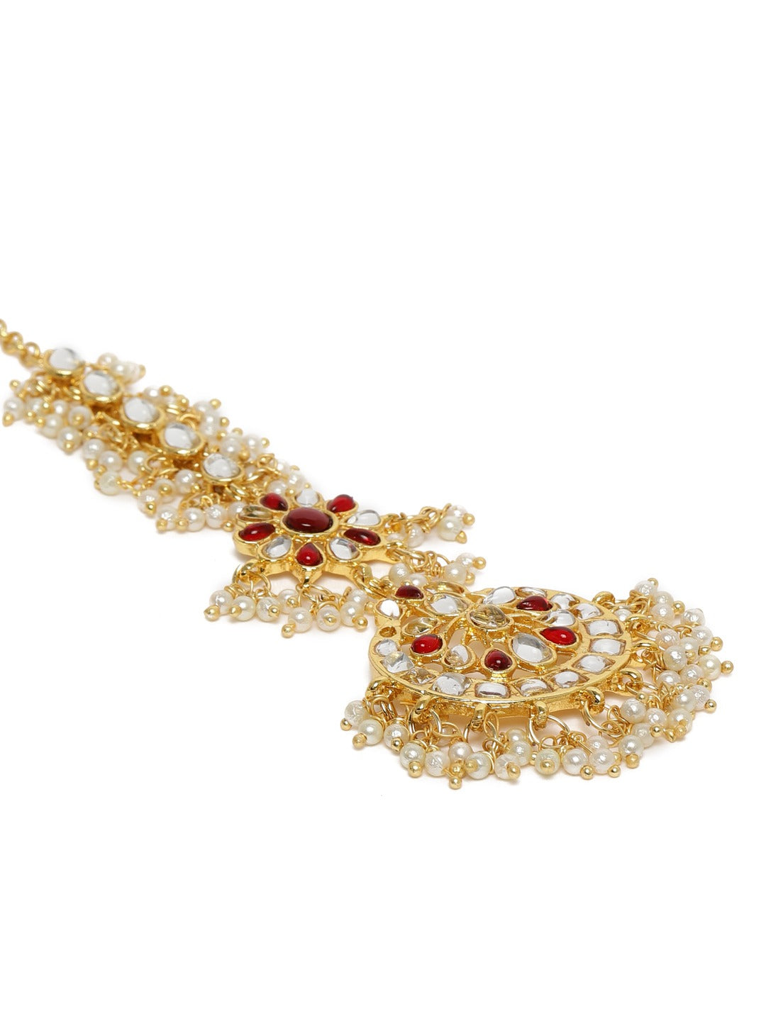 NITYA Maroon Maang Tikka