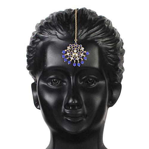 Kanika Blue Maangtikka earring set