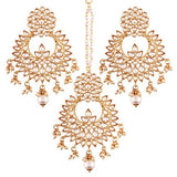 kundan , pearls , gold plated , chandbali 