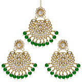 Shanvi Green Maangtikka Earring Set