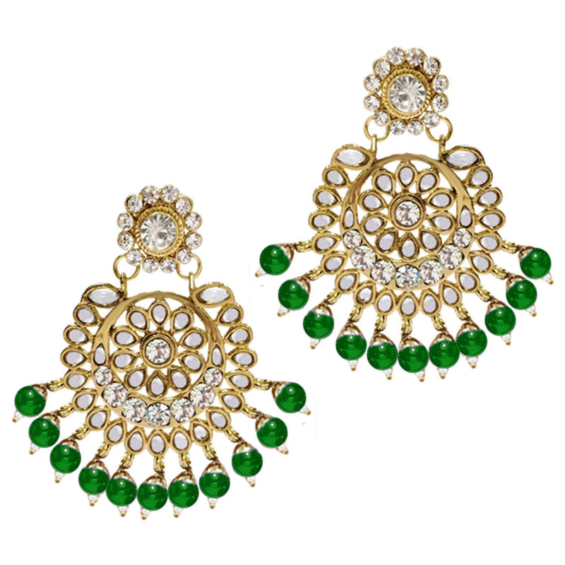 Shanvi Green Maangtikka Earring Set