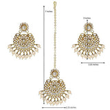 Shanvi White Maangtikka Earring Set