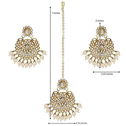 Shanvi White Maangtikka Earring Set