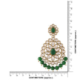 Adhira Green Maangtikka earring set