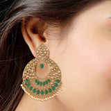 Rajni Green Maangtikka Earring Set