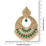 Rajni Green Maangtikka Earring Set