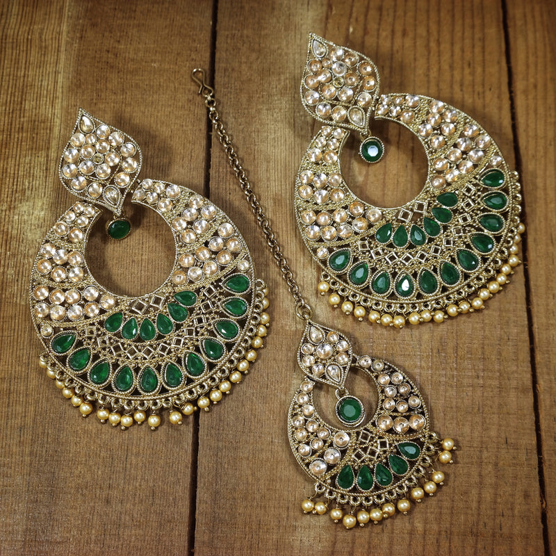 kundan , pearls , chandbali 