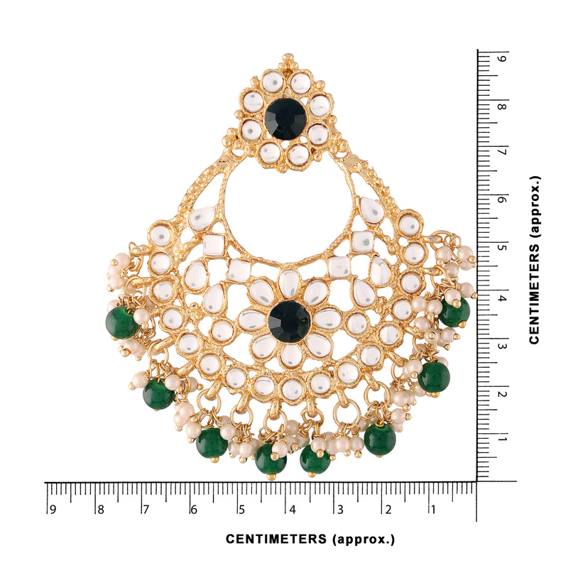 Kamna Green Maangtikka earring set