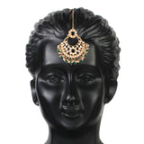 Kamna Green Maangtikka earring set