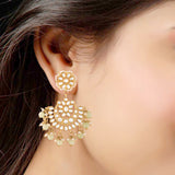 Shyama Mint MaangTikka Earrings Set