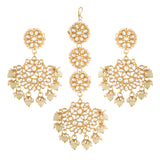 Shyama Mint MaangTikka Earrings Set
