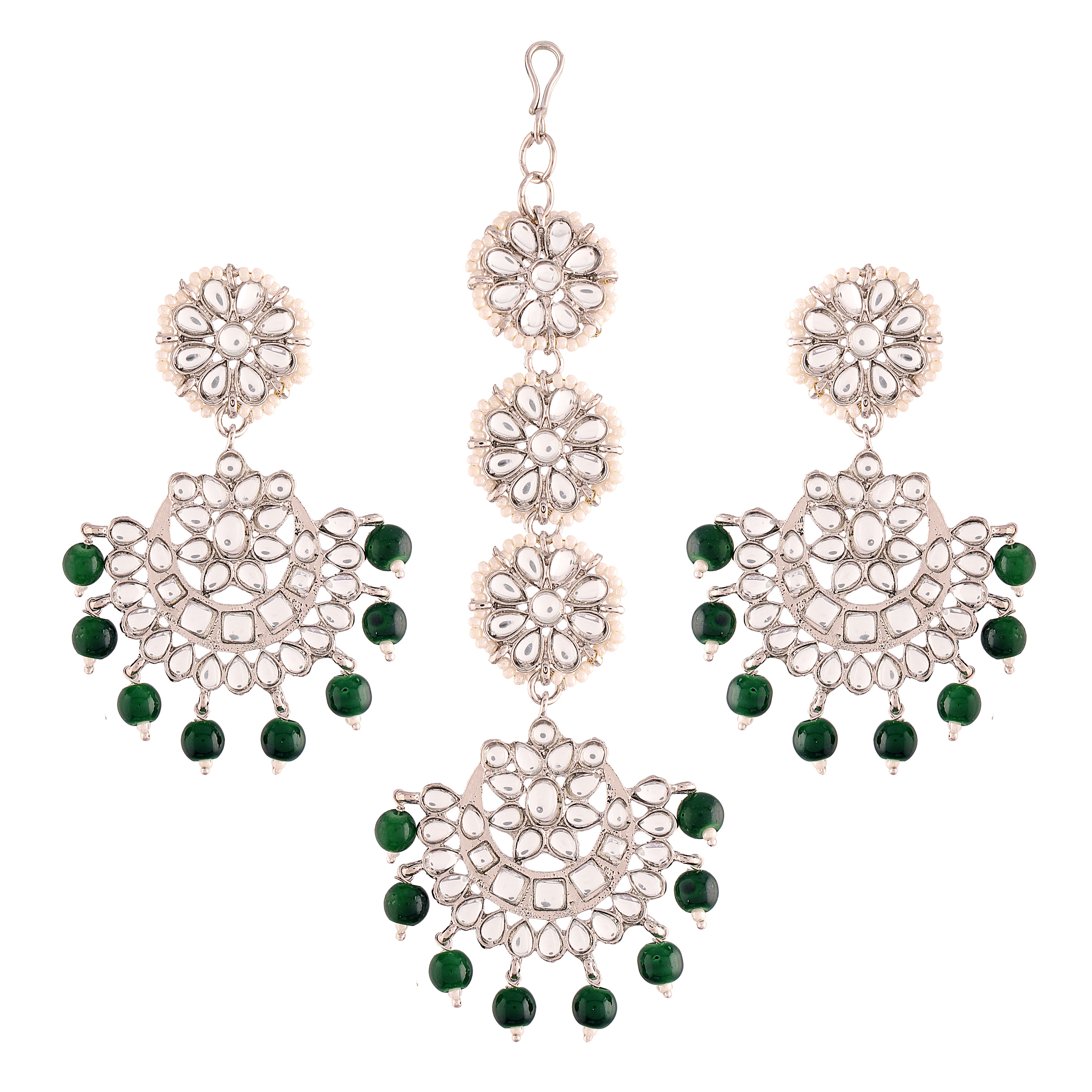 kundan , pearls , chandbali 
