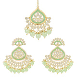 Reyhana Mint  Maangtikka Earring Set