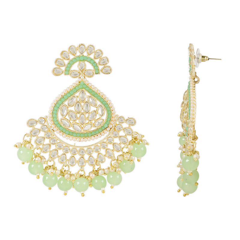 Reyhana Mint  Maangtikka Earring Set