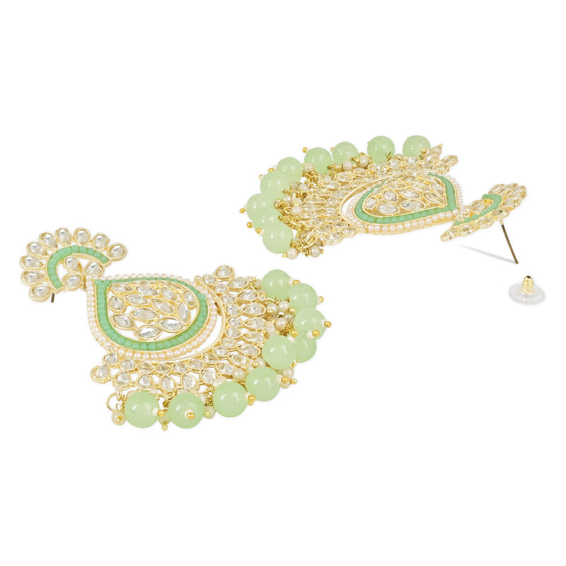Reyhana Mint  Maangtikka Earring Set