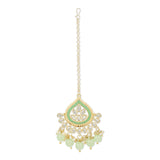 Reyhana Mint  Maangtikka Earring Set