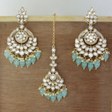 Shehnaz Turquoise Maangtikka Earring Set